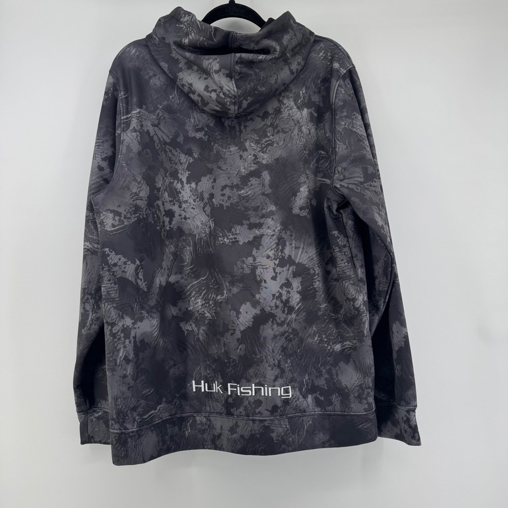 Huk Performance Fishing Hoodie Mens Size M Camo Fishingcore Gorpcore - Picture 4 of 8